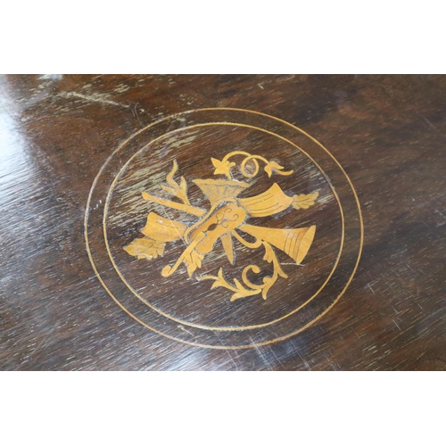 610 - Vintage Inlaid Centre Table Approx 29