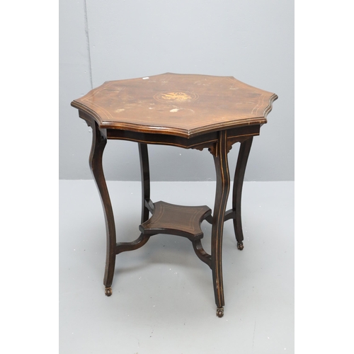 610 - Vintage Inlaid Centre Table Approx 29