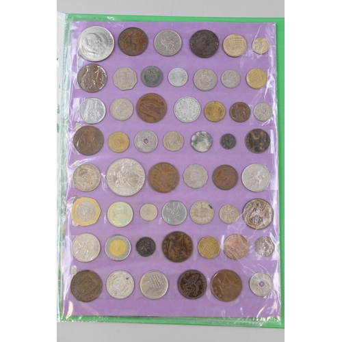 158 - Folder Containing approx 200 British and Foreign Coins