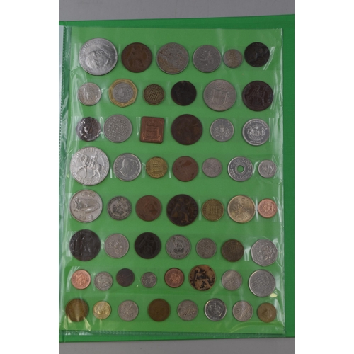 158 - Folder Containing approx 200 British and Foreign Coins