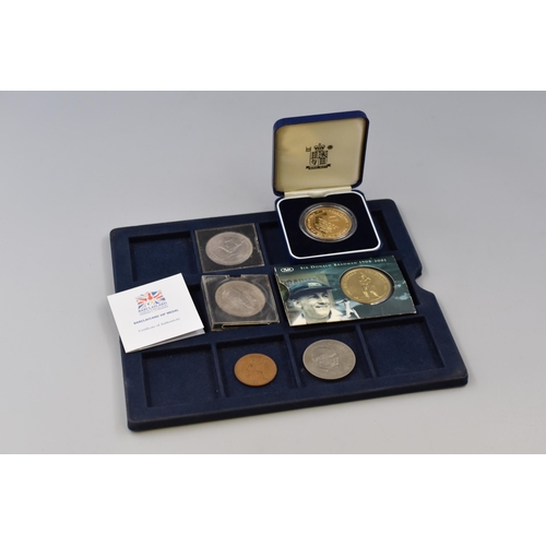 170 - Selection of Collectable Coins To Include Royal Mint Barclaycard VIP Medal, Don Bradman Medal, And C... 