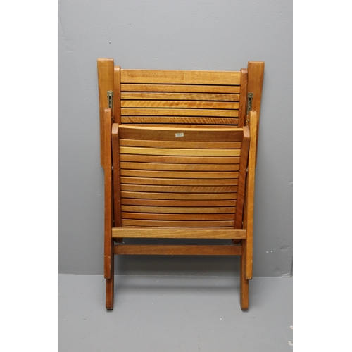 643 - Fine Quality Solid Teak Folding Garden Chair