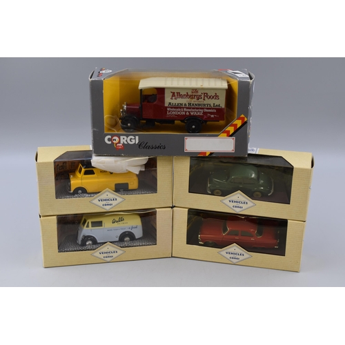 199 - Collection of Five Collectable Boxed Corgi Die-Cast Vehicles to include Walls Ice Cream Van, Bedford... 