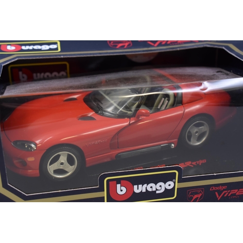 203 - Bburago Boxed Die-Cast Model, DODGE VIPER RT/10 ( 1992 ) RED - 1/18 , COD.3025