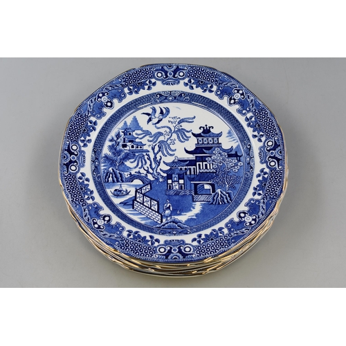 709 - Six Burleigh Ware Blue & White Plates