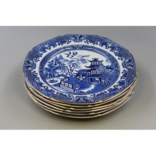 709 - Six Burleigh Ware Blue & White Plates