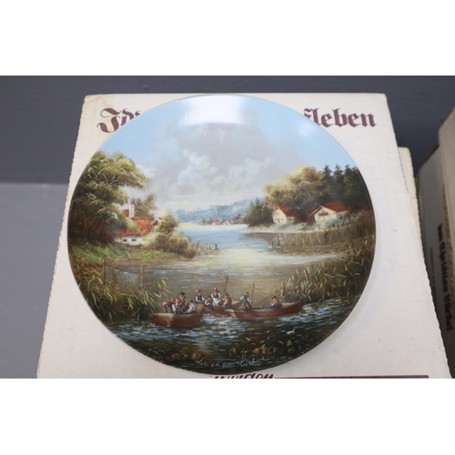 713 - Selection of Twelve Boxed German Manufactured Collectors Plates. Includes Christian Luckel, And Tirs... 