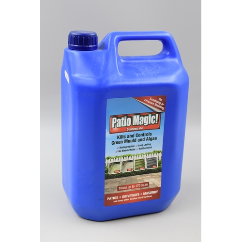 659 - Brand New Sealed 5Ltr Tub of Patio Magic Concentrate Kills and Controls Mould and Algae treats upto ... 