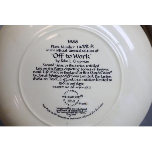 724 -  Selection of Collectors Plates (Mostly Boxed), To Include Wedgwood Life on the Farm Series, Sa... 