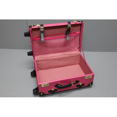 758 - Retro Style Pink Suitcase