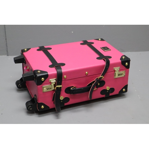 758 - Retro Style Pink Suitcase