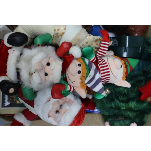 765 - Mixed Selection of Christmas Scene Decorations and Singing Animatronics Including Singing Tree, Snow... 