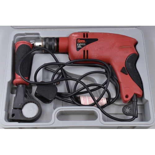 668 - A Power Devil 710w Hammer Drill, In Case. Powers On When Tested