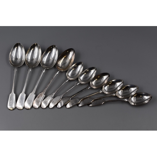 388 - Collection of Ten Fine Quality Walker and Hall Silver Plated Spoons