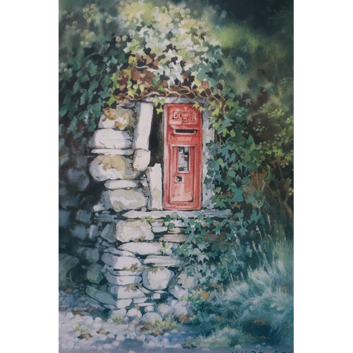 462 - Four Framed and Glazed Limited Edition Signed Judy Boyes Prints Depicting Postboxes, All Approx 16.5... 