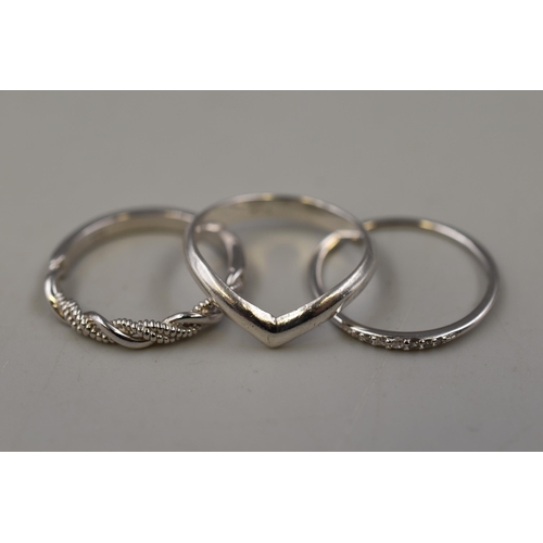 13 - Selection of Three Silver 925 Rings