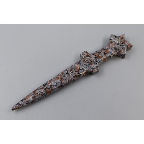 15 - Natural Hand Carved Yooperlite Crystal Ceremonial Dagger