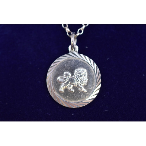 20 - Silver 925 Lion Pendant Necklace Complete with Presentation Box