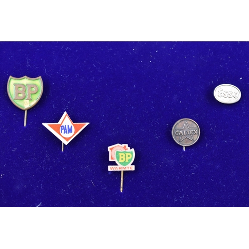 186 - Five Oil and Gas Related Pin Badges To Include BP, Esso, Caltex, And More