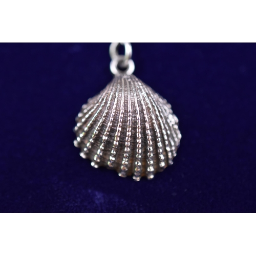 22 - Silver 925 Shell Pendant Necklace Complete with Presentation Box