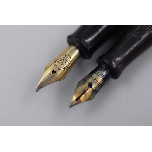 39 - Two 14ct Gold Nibbed Fountain Pens To Include Wyvern, And Savoy