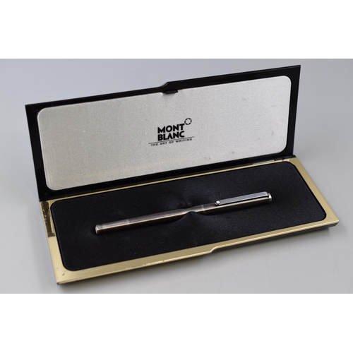 41 - A Cased 1980's Montblanc Slimline Fountain Pen, In Presentation Case