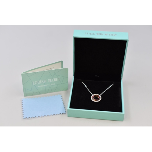 200 - Silver 925 Louisa Secret Necklace with Ferris Wheel Pendant Complete with Presentation Box, Cleaning... 