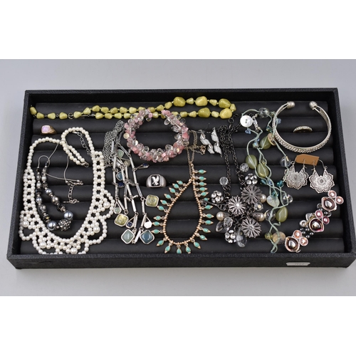 50 - Mixed Selection of Jewellery to include Necklaces, Bracelets, Pairs of Earrings and Rings