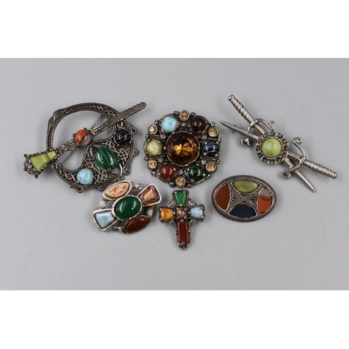 55 - A Selection of Six Celtic Brooches, Includes Miracle