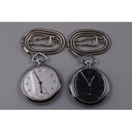 65 - Two Fifteen Jewels Kienzle German Pocket Watches, Working