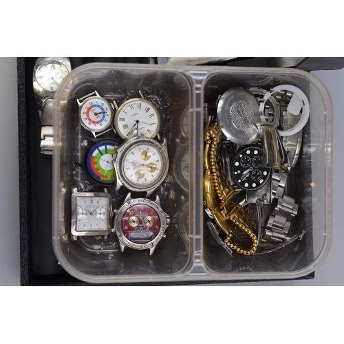 73 - A Large Selection of Watches (Mechanical and Quartz) For Spares or Repairs, To Include Rotary