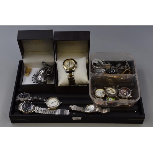 73 - A Large Selection of Watches (Mechanical and Quartz) For Spares or Repairs, To Include Rotary