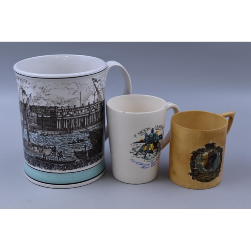 156 - Shand Kydd Greenwich Mug, Edward VIII British Belplastic Cup and a 1969 Moon Landing Mug