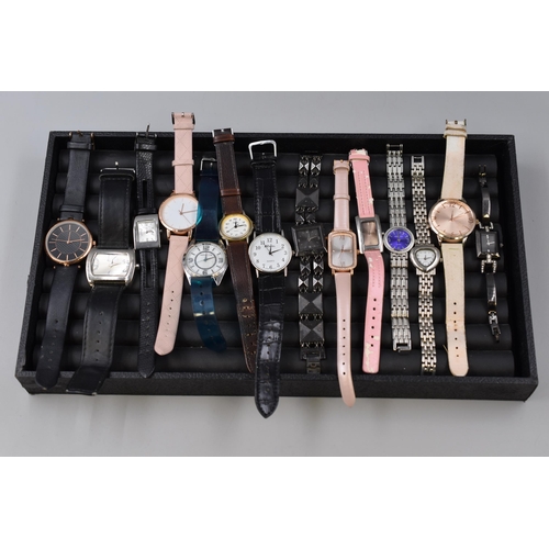 88 - A Selection of Fourteen Designer Ladies Quartz Watches, Working