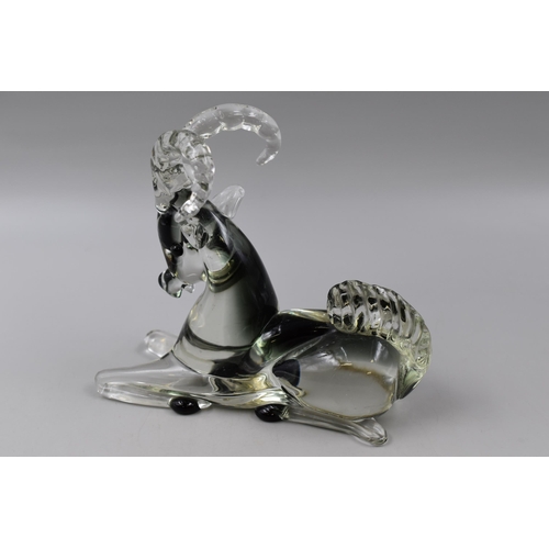 163 - Art Glass Goat Paperweight, Approx 6.5