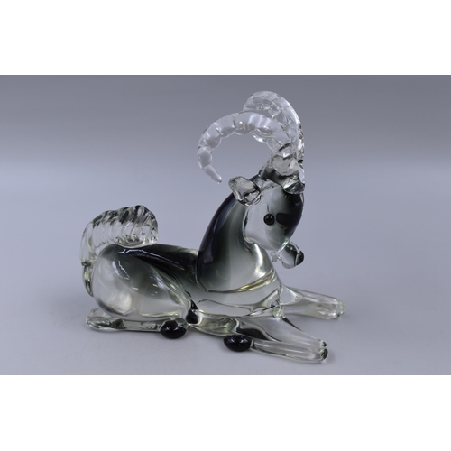 163 - Art Glass Goat Paperweight, Approx 6.5