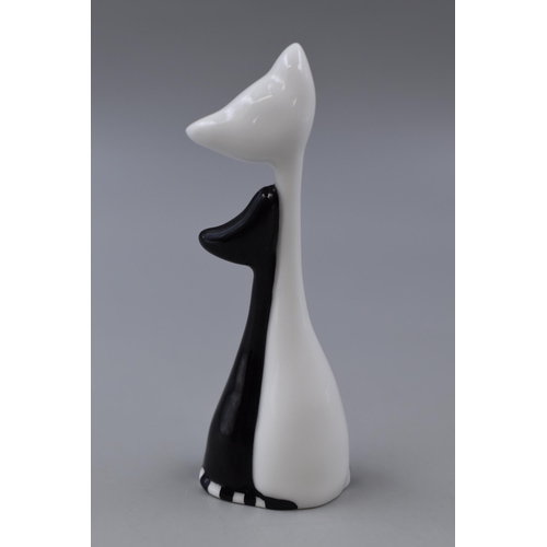 166 - A S Cmielow Black and White Cats Figure