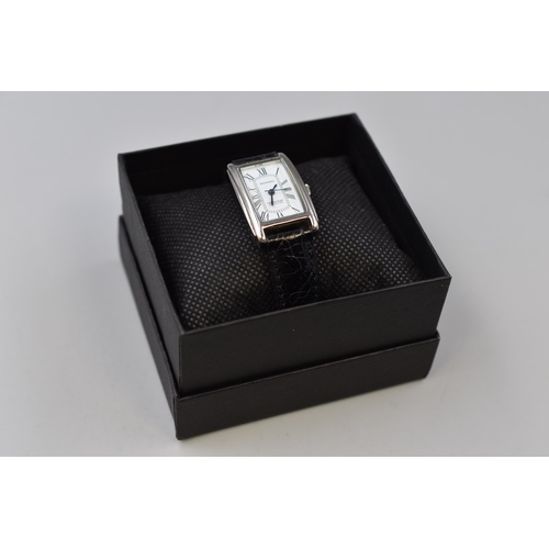 94 - An Avantino Sterling Silver Collection Ladies Quartz Watch, In Presentation Box. Working