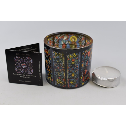 96 - Parastone Mouseion Chartres Tea Light Holder Displaying The Lancet Window West Complete with Present... 