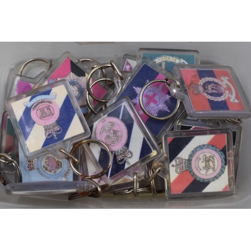 229 - Selection of 17 Regimental Keyrings