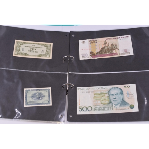 118 - Folder Containing a Selection of 20 Foreign Banknotes