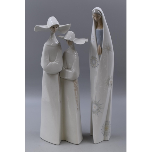 239 - Two Retired Lladro Figurines to include Virgin mary Praying 14