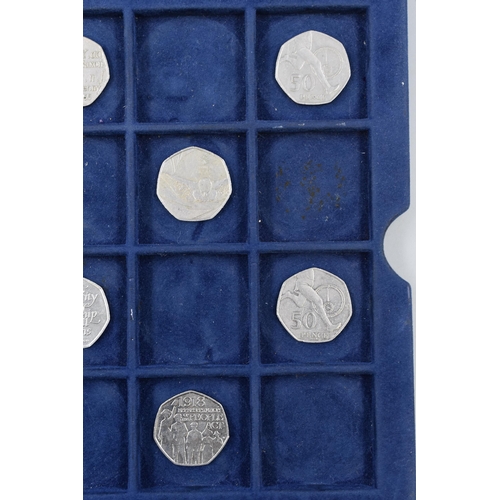 127 - A Selection of Ten Collectable 50p Coins To Include Olympics, Victoria Cross, And More