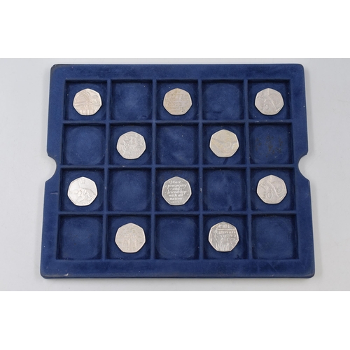 127 - A Selection of Ten Collectable 50p Coins To Include Olympics, Victoria Cross, And More