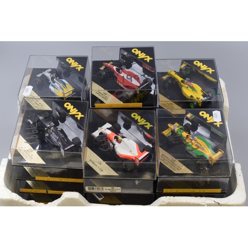 529 - Collection of 31 ONYX Die-Cast Formula 1 Model Racing Cars, Scale 1:43 To Include Williams-Renault, ... 