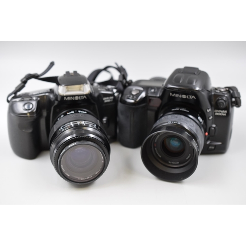 140 - Two Minolta Dynax SLR Film Cameras To Include 300si (With Sigma Zoom Lens 1:4-5.6 60-200mm), And 800... 