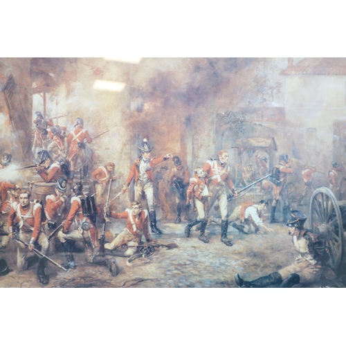 372 - Two Framed and Glazed Military Prints Depicting The Napoleonic Wars. Includes Battle of Arcole By Ho... 