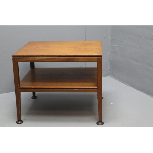 575 - Teak wooden tv stand with single shelf (20