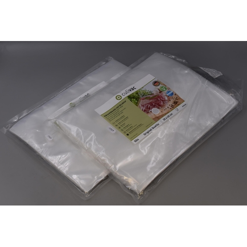 550 - Two Packs of 50 (One Pack Opened So Possibly Less) 30cmx40cm Culivac Vacuum Sealer Bags