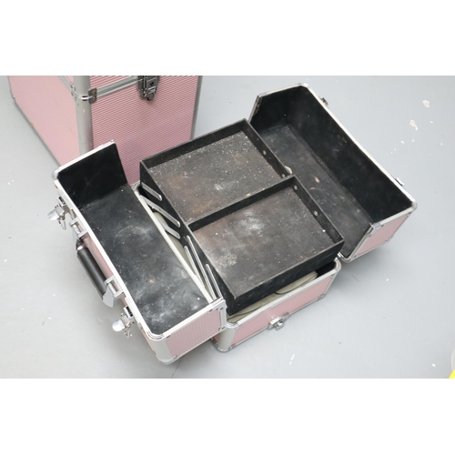 567 - Rolling Pink Five Tier Cosmetics Stacking Case 29